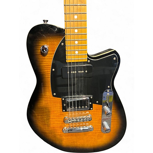 Used Reverend double agent OG 2 Tone Sunburst Solid Body Electric Guitar