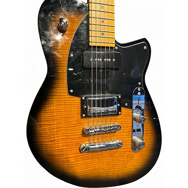 Used Reverend double agent OG 2 Tone Sunburst Solid Body Electric Guitar