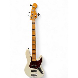 Used Fender American Ultra Jazz Bass V Artic Pearl Electric Bass Guitar