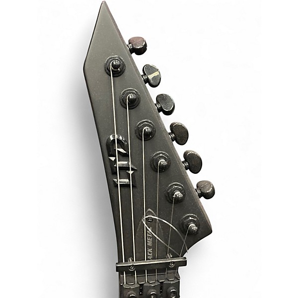 Used ESP LTD Arrow Black Metal Black Solid Body Electric Guitar