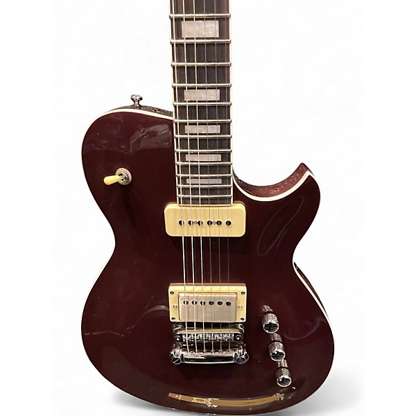 Used Reverend Roundhouse H90 Metallic Bordeaux Solid Body Electric Guitar