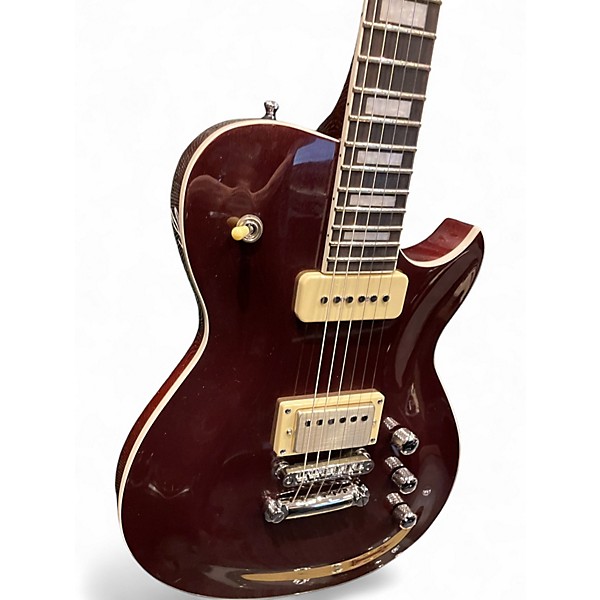 Used Reverend Roundhouse H90 Metallic Bordeaux Solid Body Electric Guitar