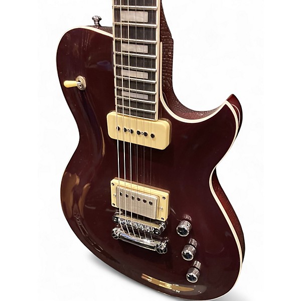 Used Reverend Roundhouse H90 Metallic Bordeaux Solid Body Electric Guitar