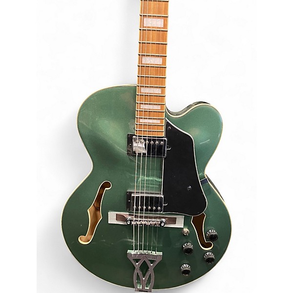 Used Ibanez AF75OLM Olive Green Metallic Solid Body Electric Guitar