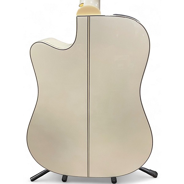 Used Takamine GD37CE Pearl White Acoustic Electric Guitar