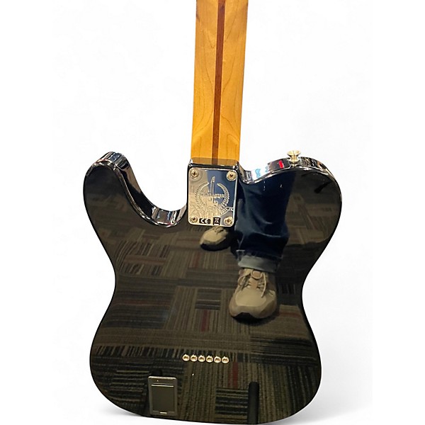 Used Fender Deluxe Series Nashville Power Telecaster Black Solid Body Electric Guitar