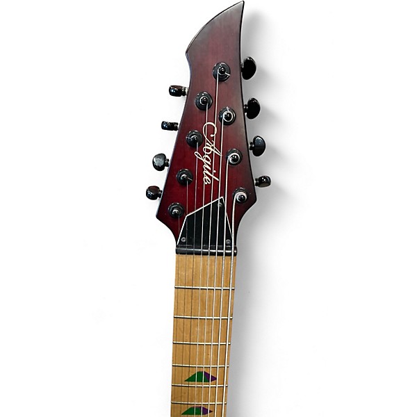 Used Agile INTREPID 8 STRING LH Trans Crimson Red Solid Body Electric Guitar