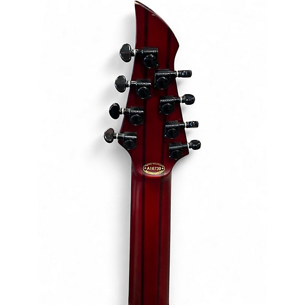 Used Agile INTREPID 8 STRING LH Trans Crimson Red Solid Body Electric Guitar