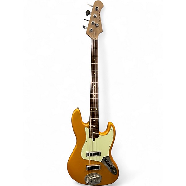 Used Lakland Skyline Series J Sonic 4 Aztec Gold Electric Bass Guitar