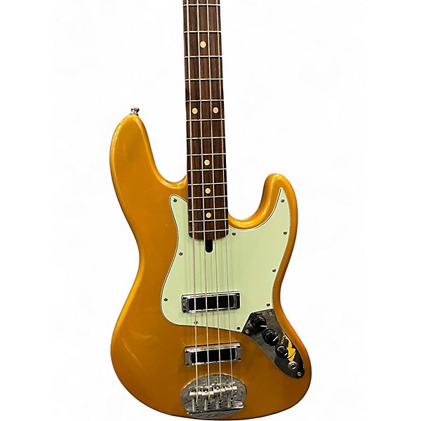 Used Lakland Skyline Series J Sonic 4 Aztec Gold Electric Bass Guitar