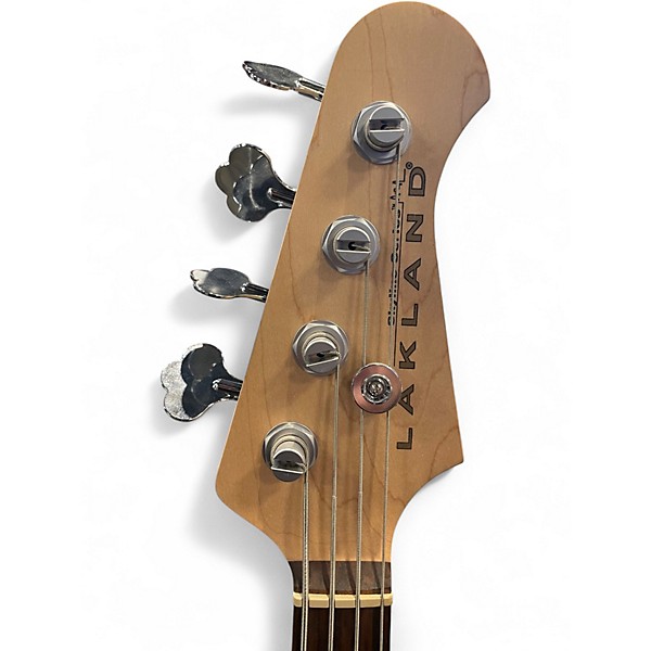 Used Lakland Skyline Series J Sonic 4 Aztec Gold Electric Bass Guitar