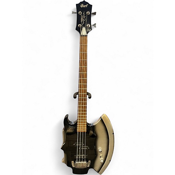 Used Cort Gene Simmons AXE Ebony Electric Bass Guitar