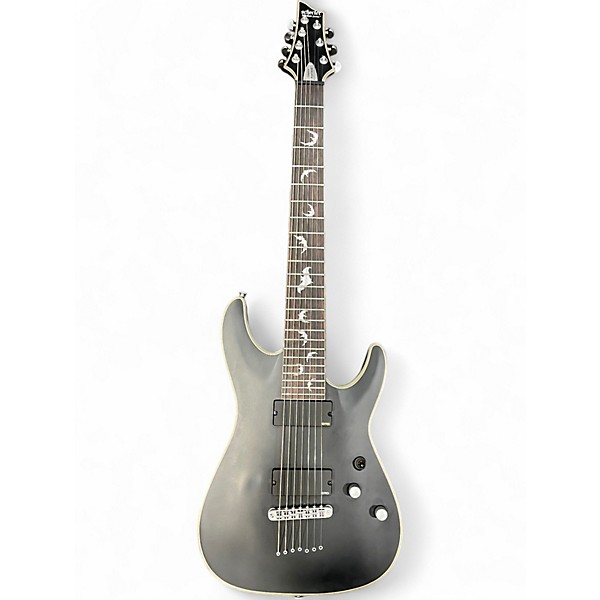 Used Schecter Guitar Research Damien Platinum Black Solid Body Electric Guitar