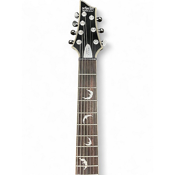 Used Schecter Guitar Research Damien Platinum Black Solid Body Electric Guitar