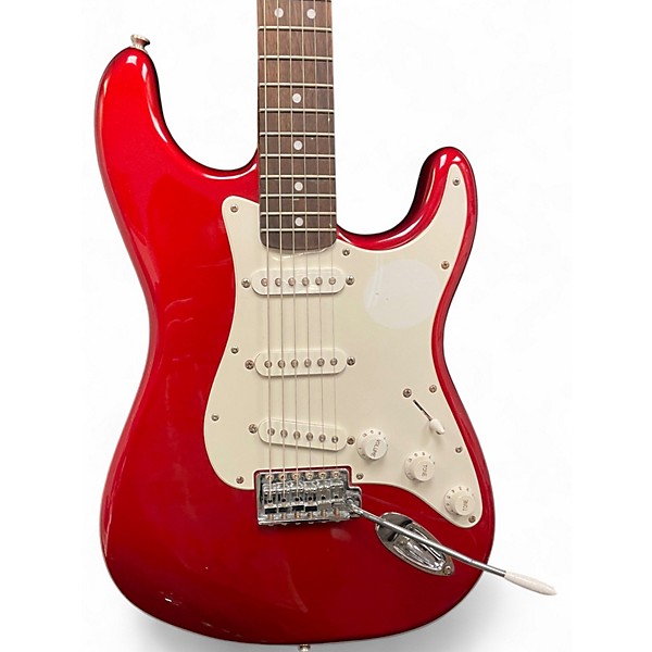 Used Squier Affinity Stratocaster Cherry Red Solid Body Electric Guitar