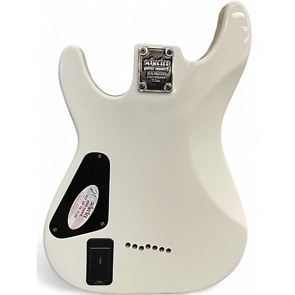 Used Schecter Guitar Research Demon 7 String White Solid Body Electric Guitar