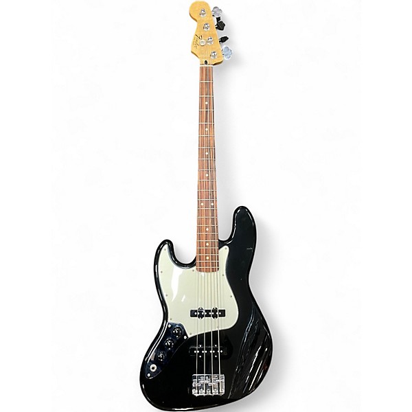Used Fender Standard Jazz Bass Left Handed Black Electric Bass Guitar
