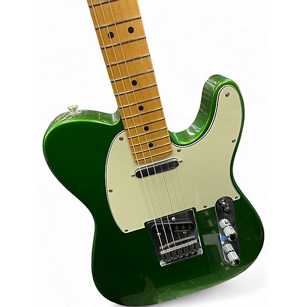 Used Fender Player Plus Telecaster Metallic Green Solid Body Electric Guitar