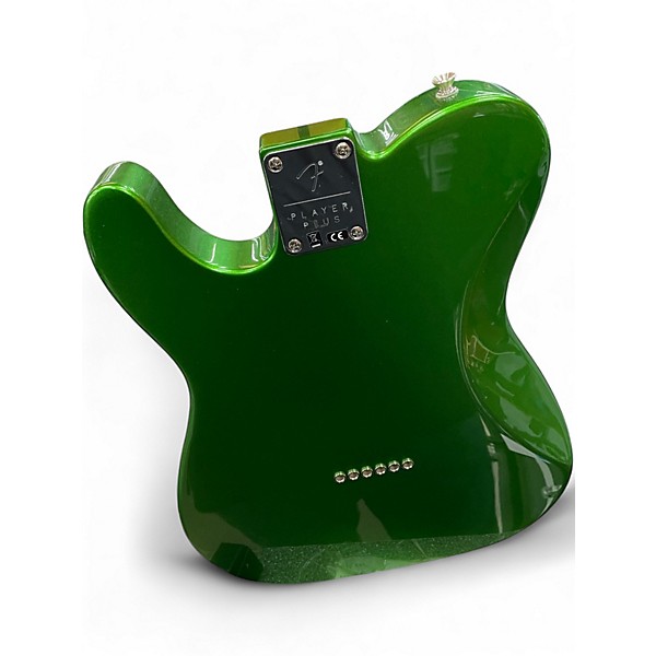 Used Fender Player Plus Telecaster Metallic Green Solid Body Electric Guitar