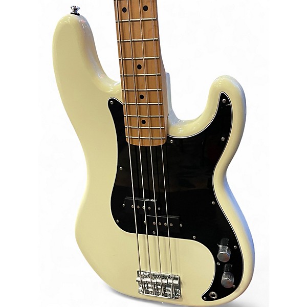 Used 2020s Fender Standard Precision Bass Cream Electric Bass Guitar