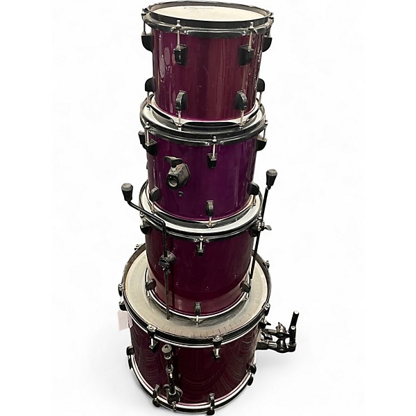 Used Ludwig 4 Piece Accent CS Purple Drum Kit