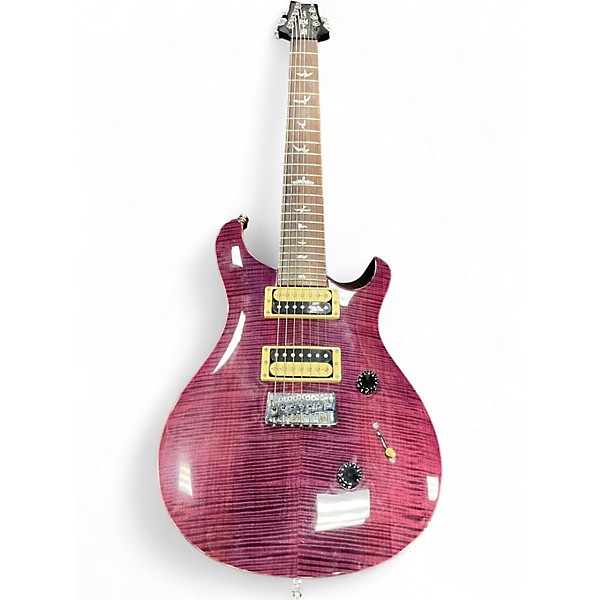 Used PRS SE CUSTOM 24 7 Pink Solid Body Electric Guitar