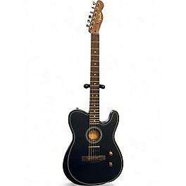 Used Fender Acoustasonic Standard Telecaster Black Acoustic Electric Guitar