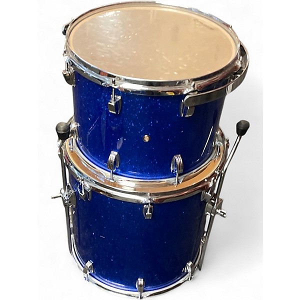 Used Ludwig 4 Piece Centennial Zep Blue Sparkle blue sparkle Drum Kit