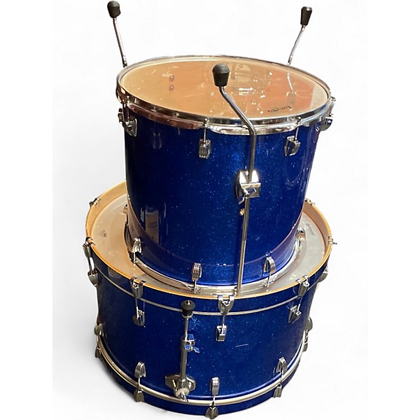 Used Ludwig 4 Piece Centennial Zep Blue Sparkle blue sparkle Drum Kit
