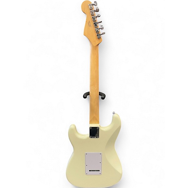 Used Fender Player Stratocaster Left Handed Olympic White Solid Body Electric Guitar