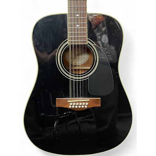 Used Fender dg16e12 Black 12 String Acoustic Guitar