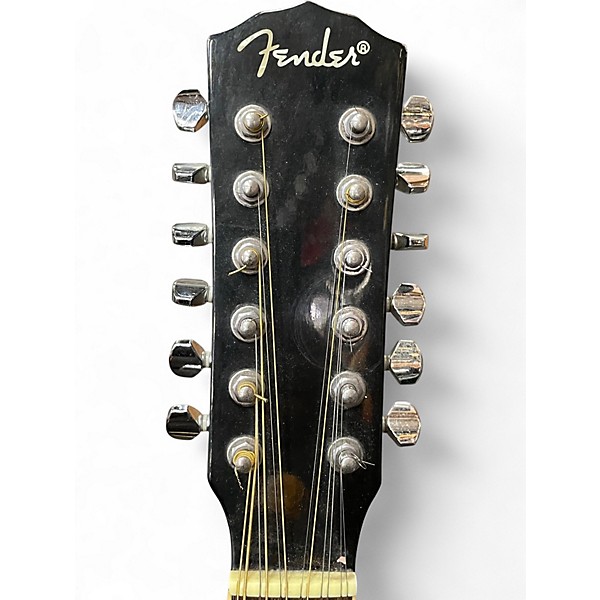 Used Fender dg16e12 Black 12 String Acoustic Guitar