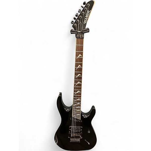 Used Hamer Californian Deluxe Black Solid Body Electric Guitar