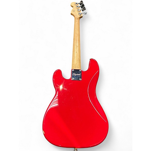 Used 2020s Squier Precision Bass Mini Red Electric Bass Guitar
