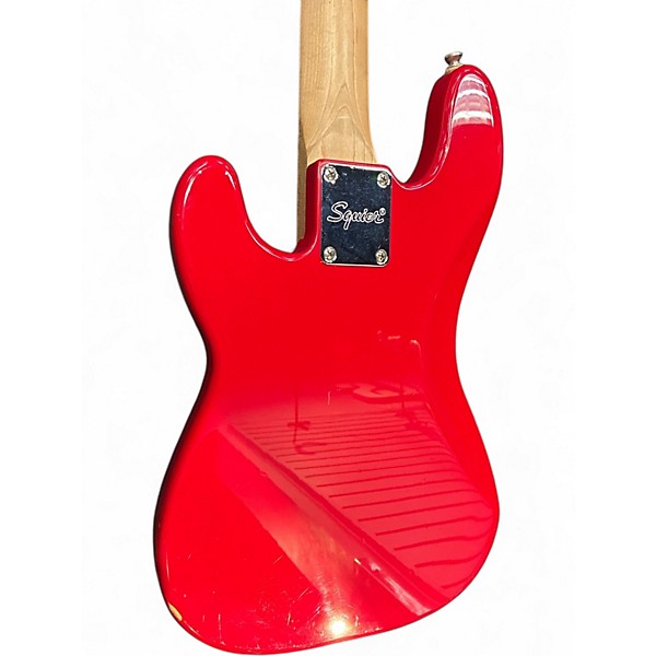Used 2020s Squier Precision Bass Mini Red Electric Bass Guitar