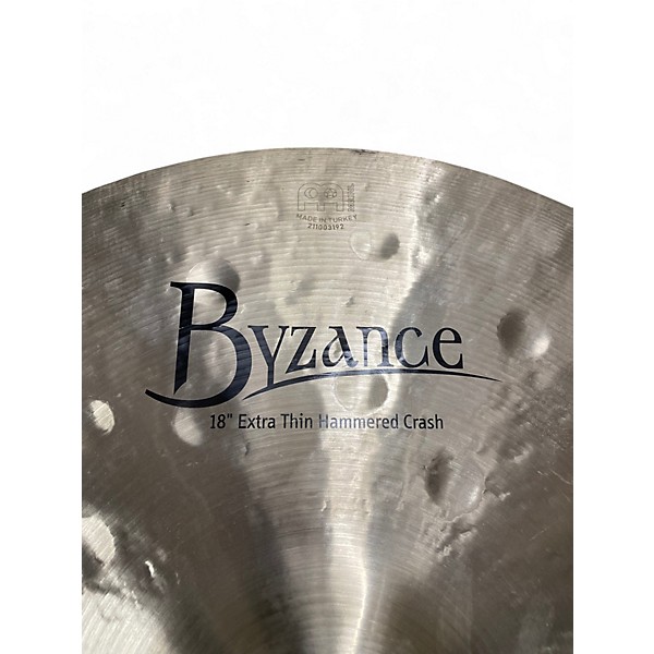 Used MEINL 18in Byzance EX Thin Hammered Crash Cymbal