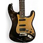 Used 2005 Fender American Deluxe Stratocaster HSS Montego Black Solid Body Electric Guitar