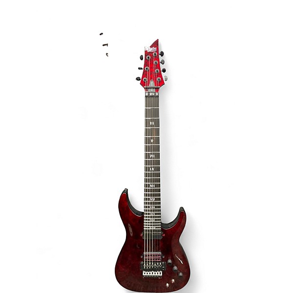 Used Schecter Guitar Research APOCALYPSE C-7 FR RED BURL Solid Body Electric Guitar