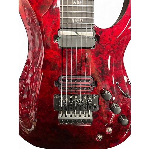Used Schecter Guitar Research APOCALYPSE C-7 FR RED BURL Solid Body Electric Guitar