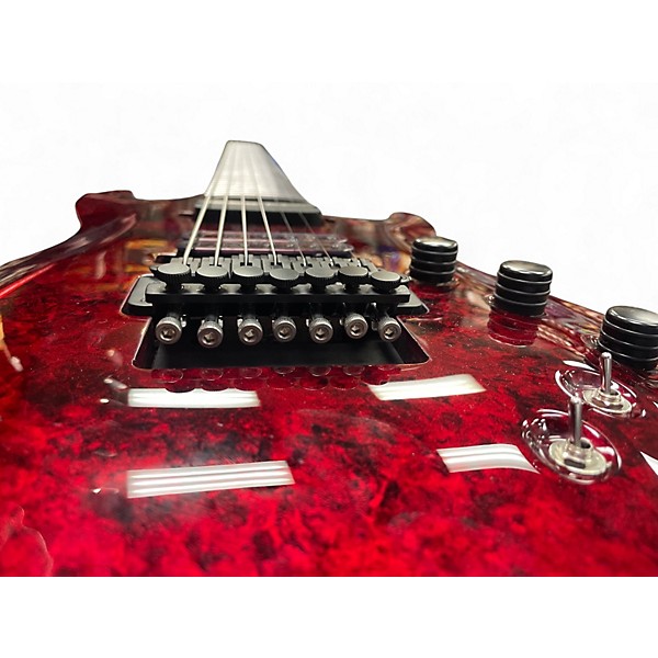 Used Schecter Guitar Research APOCALYPSE C-7 FR RED BURL Solid Body Electric Guitar