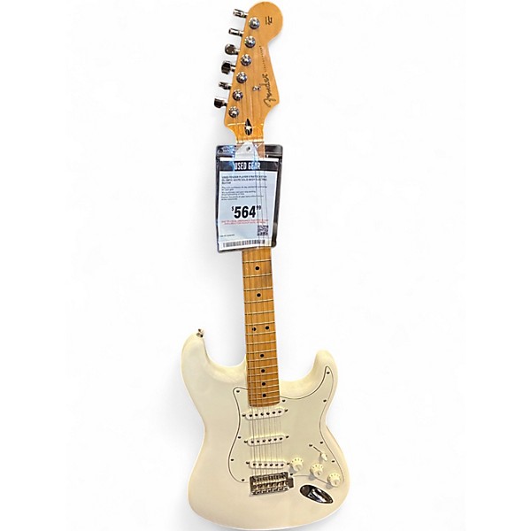 Used Fender Player Stratocaster Olympic White Solid Body Electric Guitar