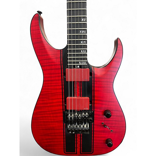Used Schecter Guitar Research Banshee Racing Red Solid Body Electric Guitar