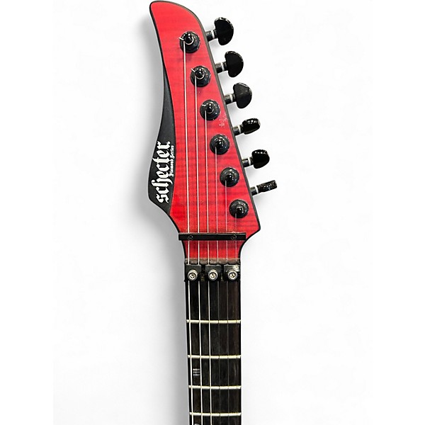 Used Schecter Guitar Research Banshee Racing Red Solid Body Electric Guitar