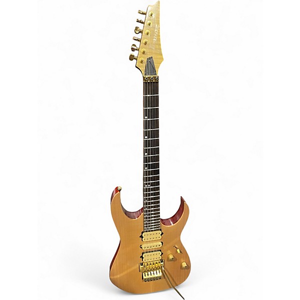 Used Ibanez Premium rg1070fm Cream Solid Body Electric Guitar