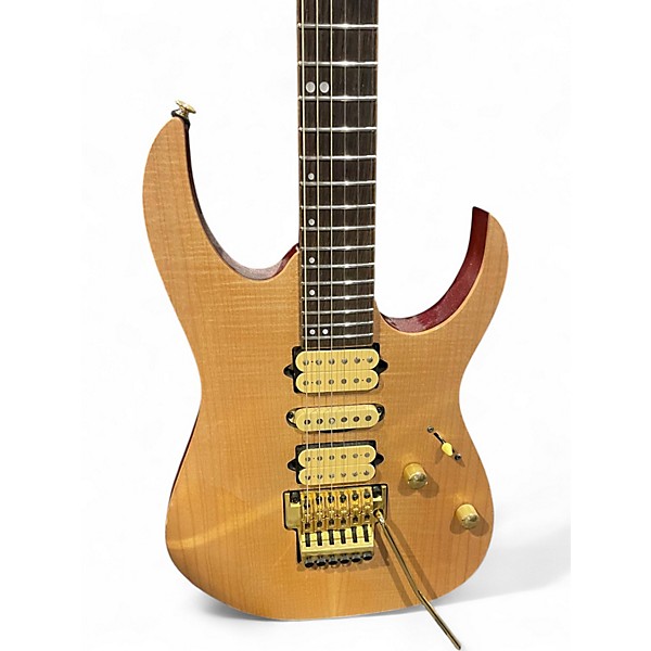 Used Ibanez Premium rg1070fm Cream Solid Body Electric Guitar