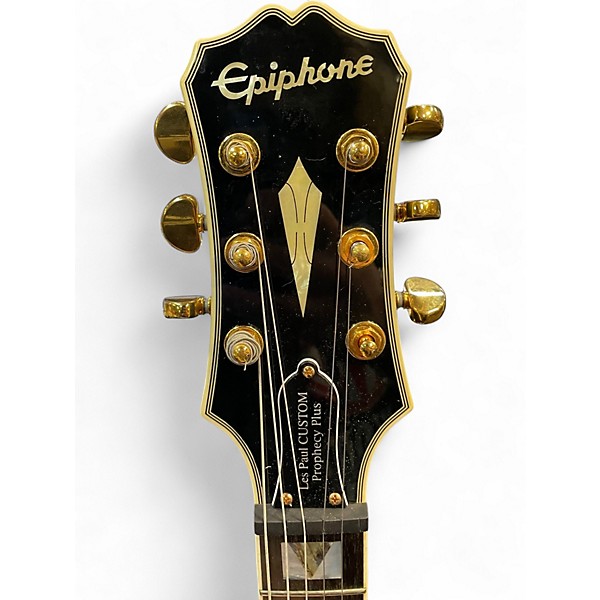 Used Epiphone Prophecy Les Paul Custom Plus Black Solid Body Electric Guitar