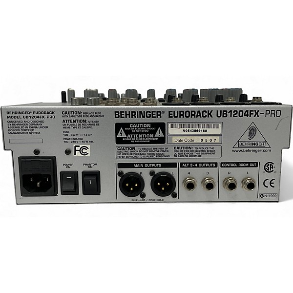 Used Behringer Eurorack ub1204fx Unpowered Mixer
