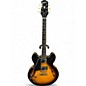 Used Epiphone ES355 Left Handed 2 Tone Sunburst Hollow Body Electric Guitar thumbnail