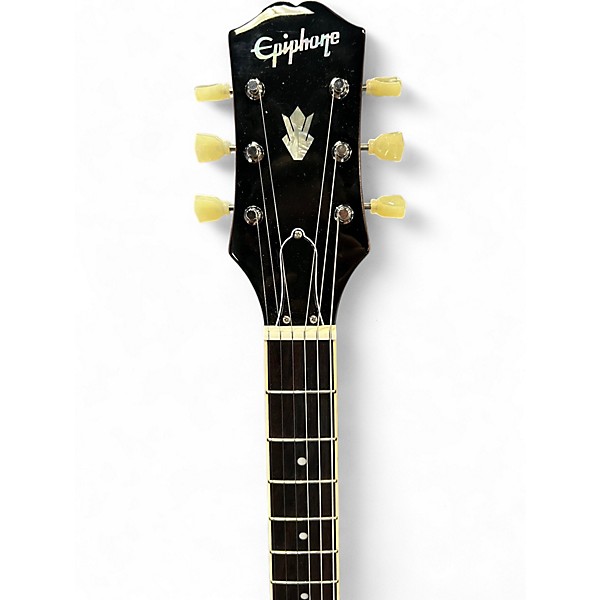 Used Epiphone ES355 Left Handed 2 Tone Sunburst Hollow Body Electric Guitar