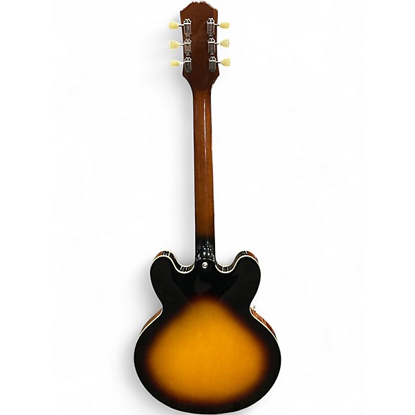 Used Epiphone ES355 Left Handed 2 Tone Sunburst Hollow Body Electric Guitar